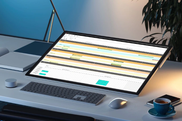 SOLUTIO planningssoftware interface mockup